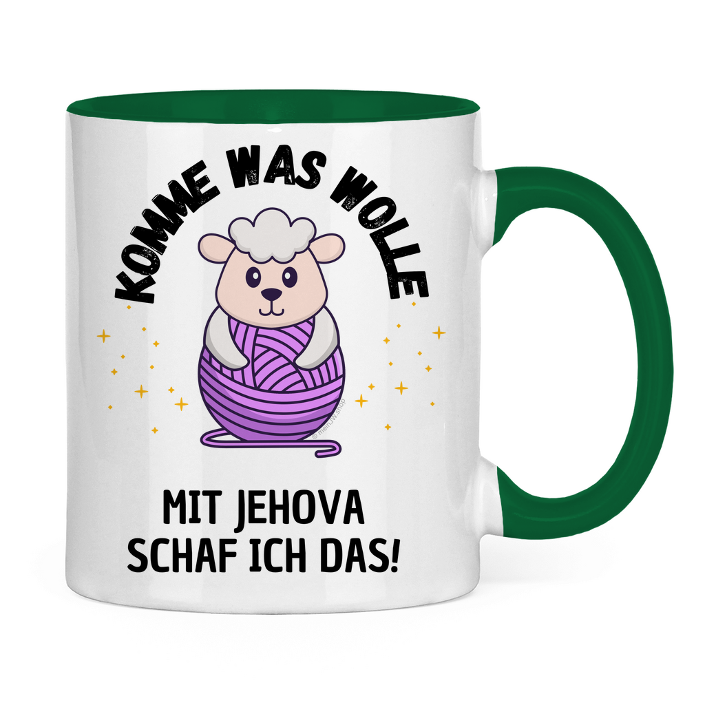Komme was wolle - JW Tasse Geschenk - 12 Farben