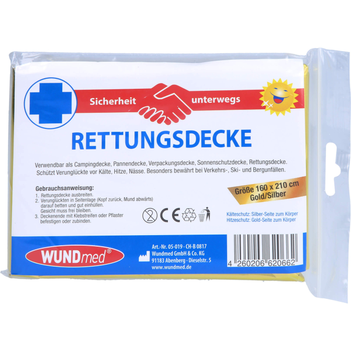 Rettungsdecke Gold Silber