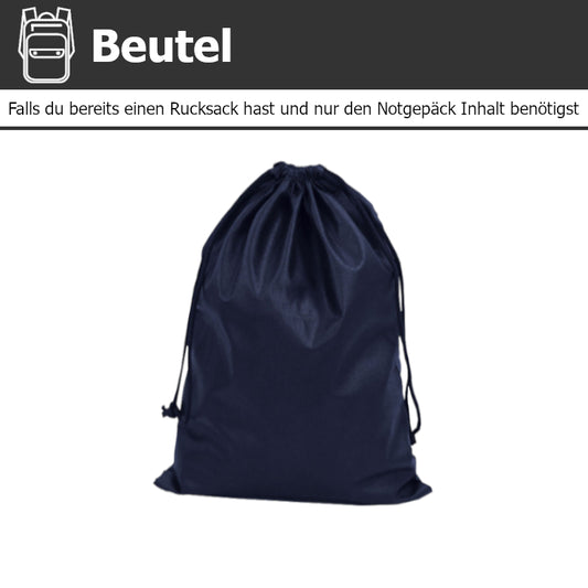 Notgepäck KOMPLETT (Beutel für 1 Person)