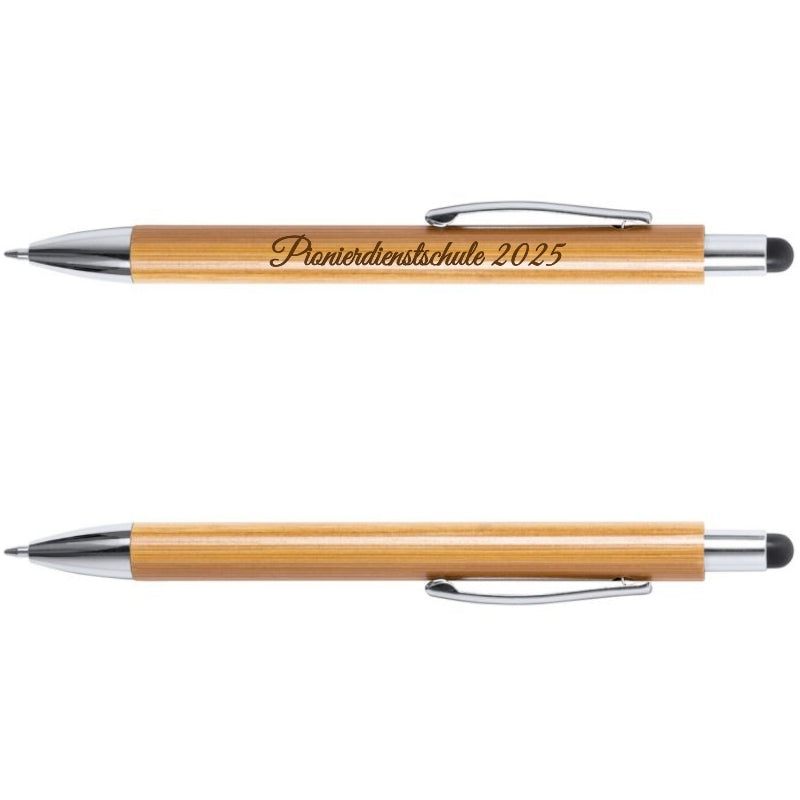 Holz Kugelschreiber mit Touch - Pionierdienstschule - personalisierbar