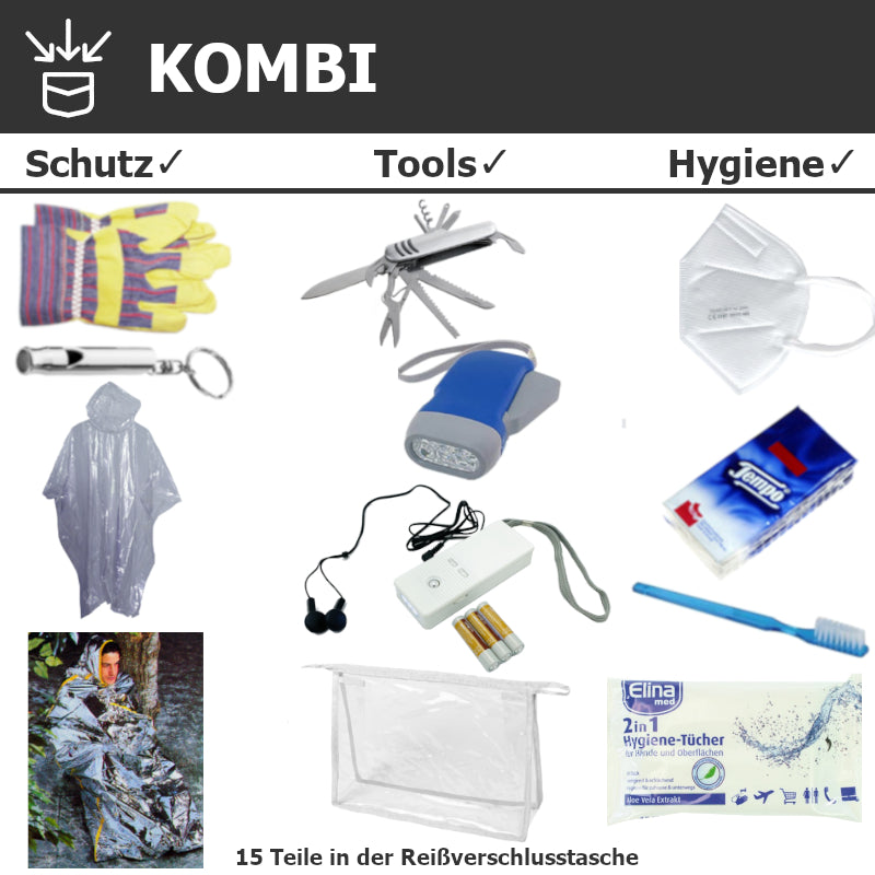 Fluchtrucksack BASIS-25 (Notfallrucksack für 1 Person)