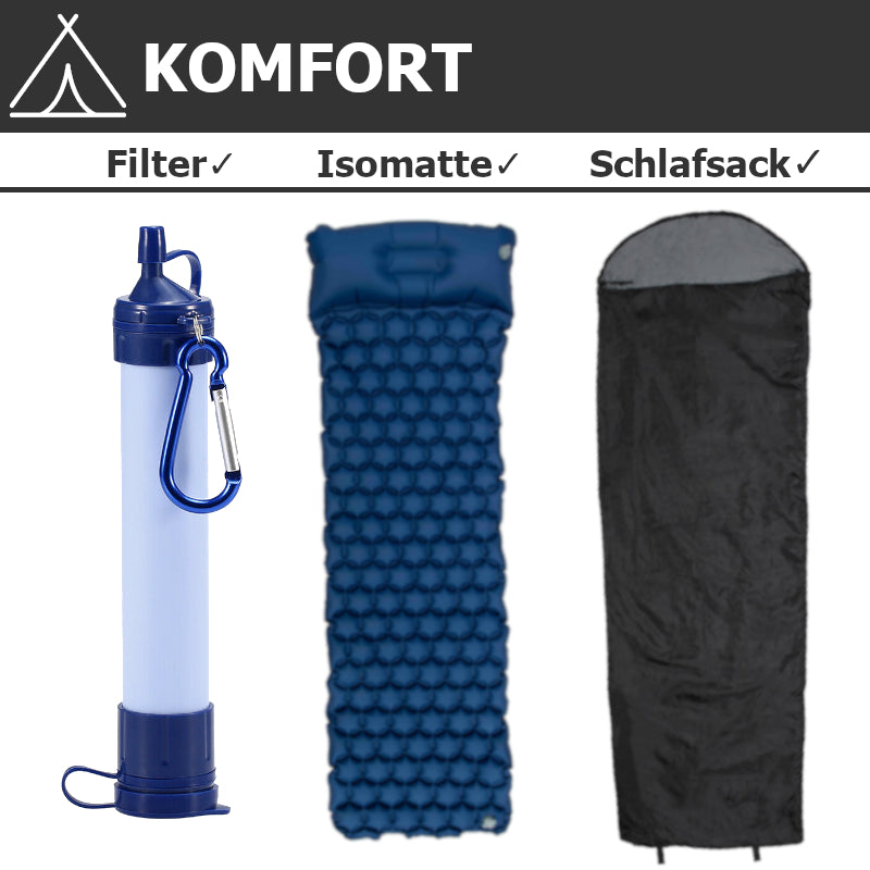 Fluchtrucksack KOMFORT-65 ein Notfallrucksack für 1-Person