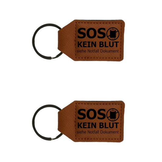 JW Anhänger - Kunstleder mit Gravur - KEIN BLUT