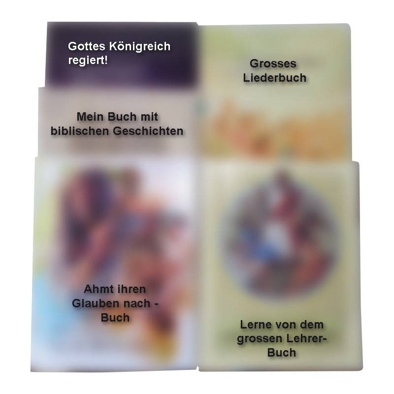 Transparenter Umschlag für Glücklich Buch und weitere