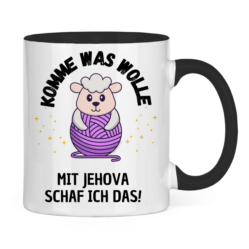 Komme was wolle - JW Tasse Geschenk - 12 Farben