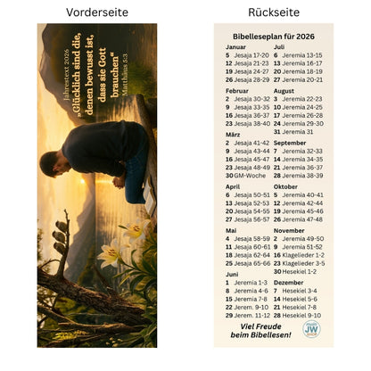 10 Lesezeichen Jahrestext 2026 mit Bibelleseplan