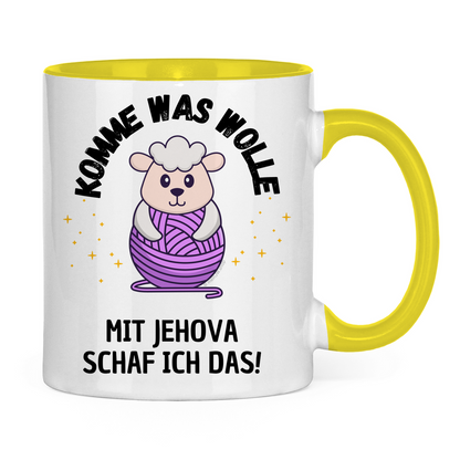 Komme was wolle - JW Tasse Geschenk - 12 Farben