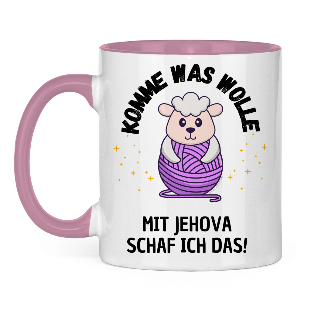Komme was wolle - JW Tasse Geschenk - 12 Farben