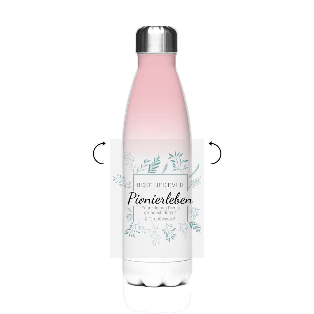 Pionierleben - Best Life Ever - JW Edelstahl-Thermoflasche - Personalisierbar