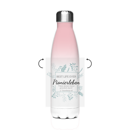 Pionierleben - Best Life Ever - JW Edelstahl-Thermoflasche - Personalisierbar