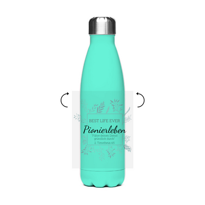 Pionierleben - Best Life Ever - JW Edelstahl-Thermoflasche - Personalisierbar