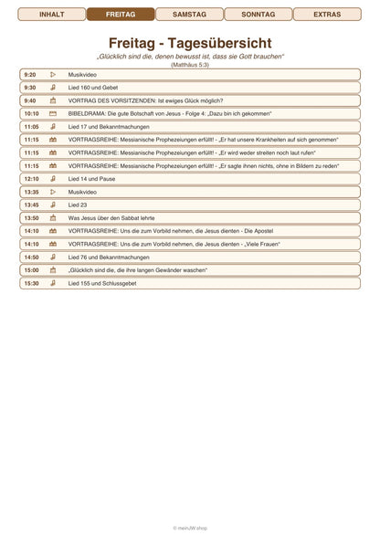 Digitales Notizbuch für den Regionalen Kongress 2026 - Ewiges Glück