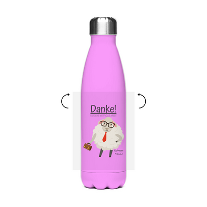 Danke für deine wertvolle Arbeit - JW Edelstahl-Thermoflasche - 7 Farben