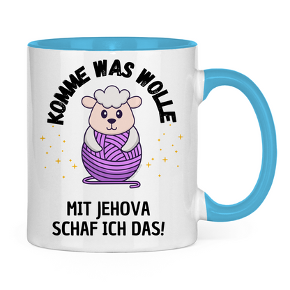 Komme was wolle - JW Tasse Geschenk - 12 Farben