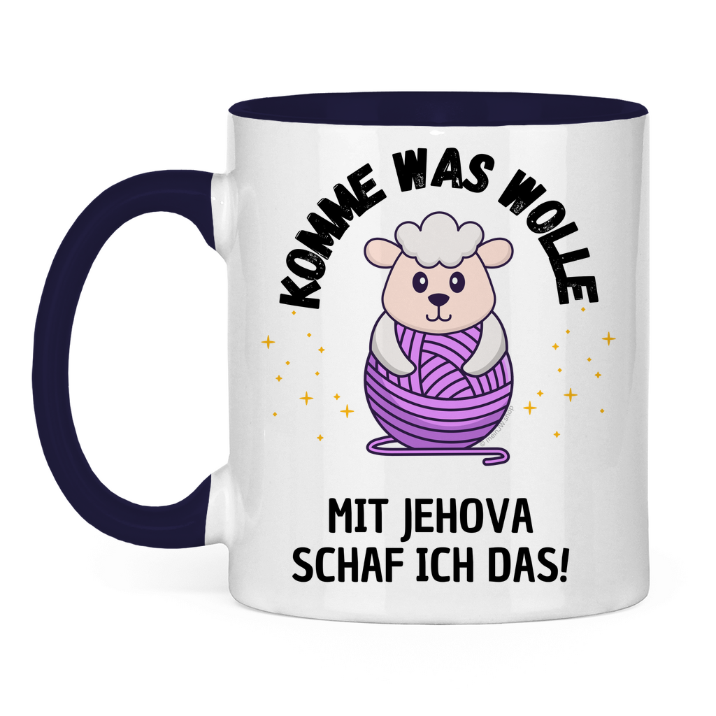 Komme was wolle - JW Tasse Geschenk - 12 Farben