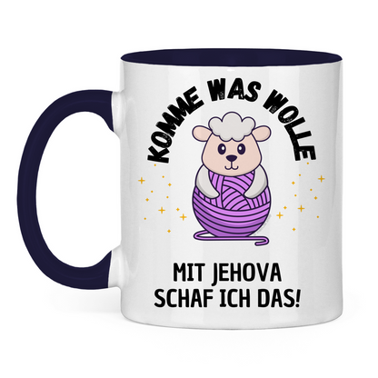 Komme was wolle - JW Tasse Geschenk - 12 Farben