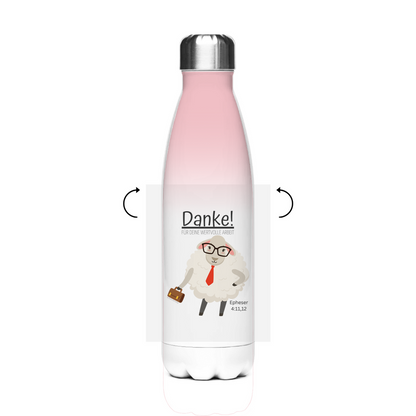 Danke für deine wertvolle Arbeit - JW Edelstahl-Thermoflasche - 7 Farben
