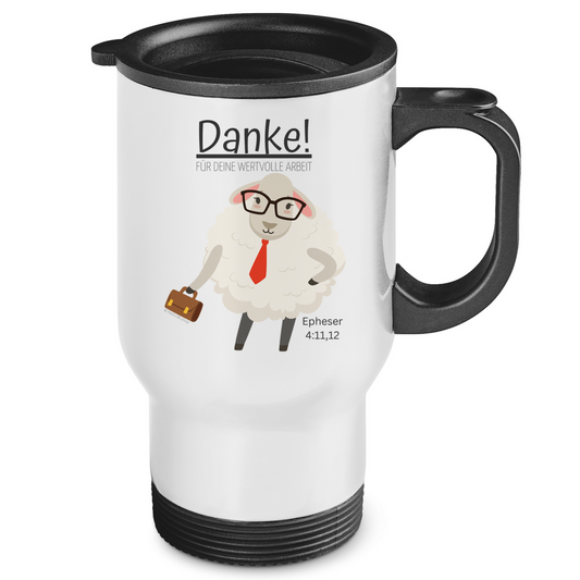 Danke für deine wertvolle Arbeit - JW Edelstahl-Thermobecher - 2 Farben