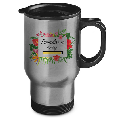 Paradise is loading - JW Edelstahl-Thermobecher - 2 Farben