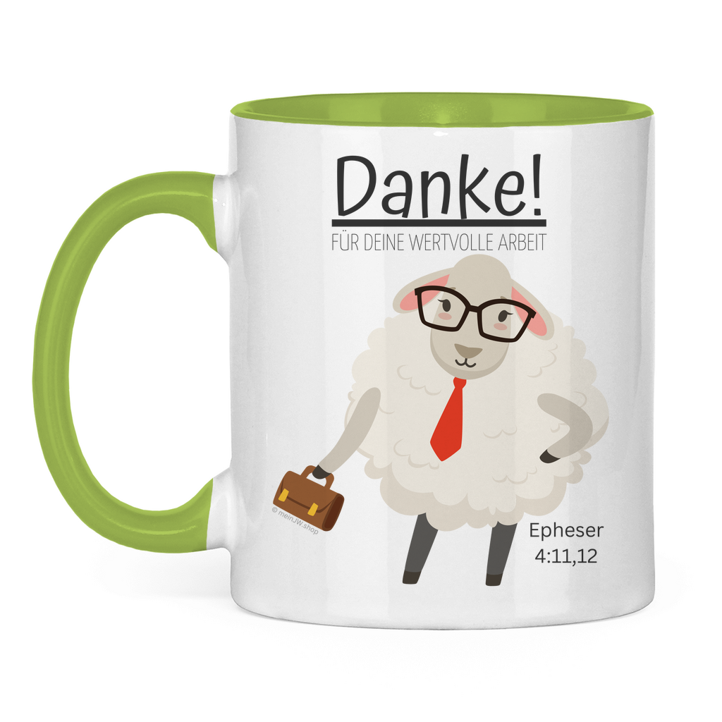 Danke für deine wertvolle Arbeit - JW Tasse - 12 Farben