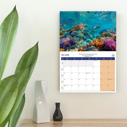 Wandkalender 2026 - mit wöchentlichen Bibelleseprogramm