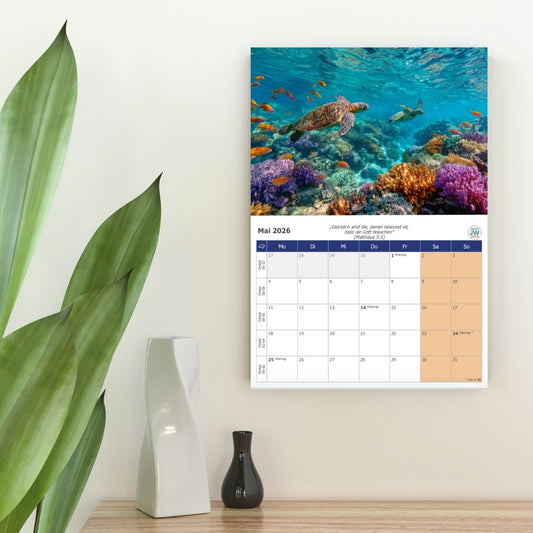 Wandkalender 2026 - mit wöchentlichen Bibelleseprogramm
