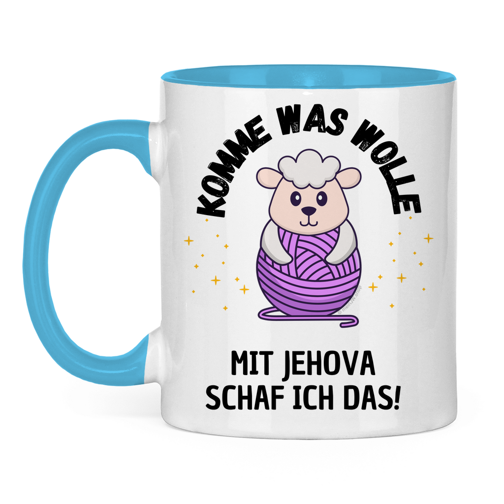 Komme was wolle - JW Tasse Geschenk - 12 Farben
