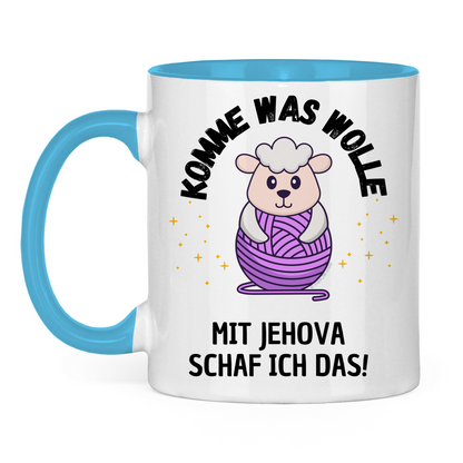 Komme was wolle - JW Tasse Geschenk - 12 Farben