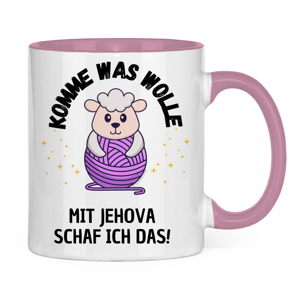 Komme was wolle - JW Tasse Geschenk - 12 Farben