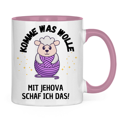 Komme was wolle - JW Tasse Geschenk - 12 Farben