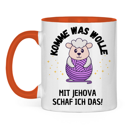 Komme was wolle - JW Tasse Geschenk - 12 Farben