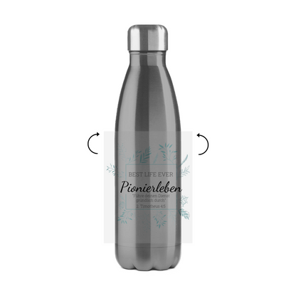 Pionierleben - Best Life Ever - JW Edelstahl-Thermoflasche - Personalisierbar