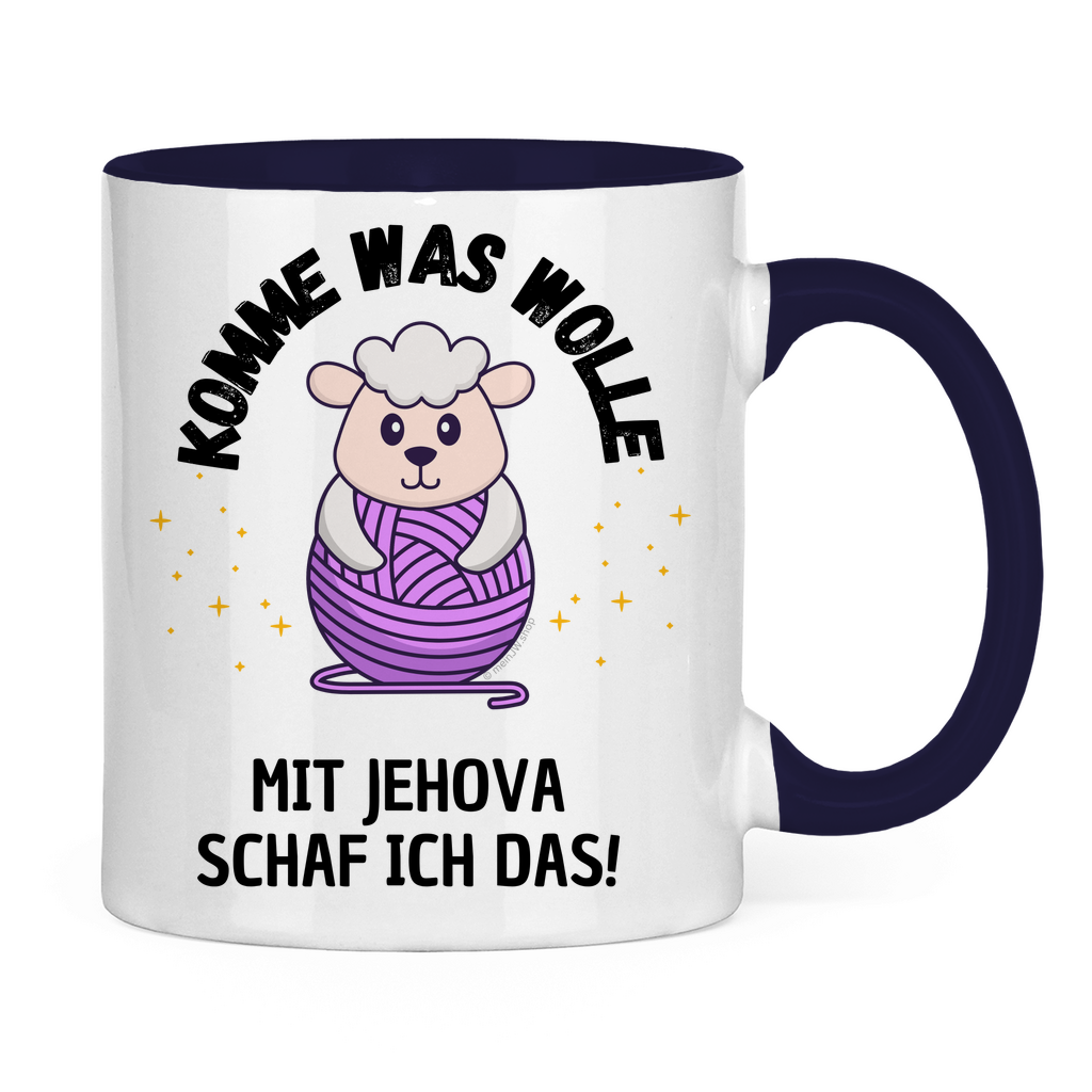 Komme was wolle - JW Tasse Geschenk - 12 Farben