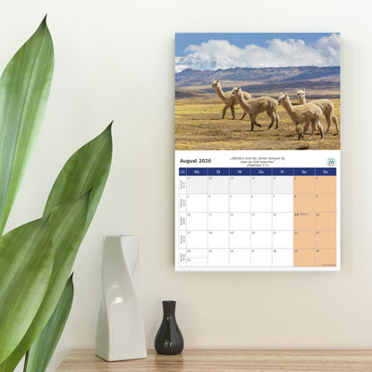 Wandkalender 2026 - mit wöchentlichen Bibelleseprogramm