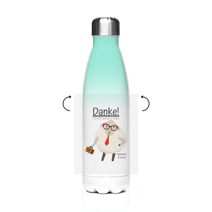 Danke für deine wertvolle Arbeit - JW Edelstahl-Thermoflasche - 7 Farben