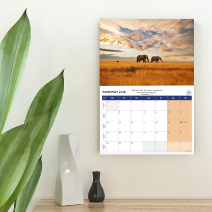 Wandkalender 2026 - mit wöchentlichen Bibelleseprogramm
