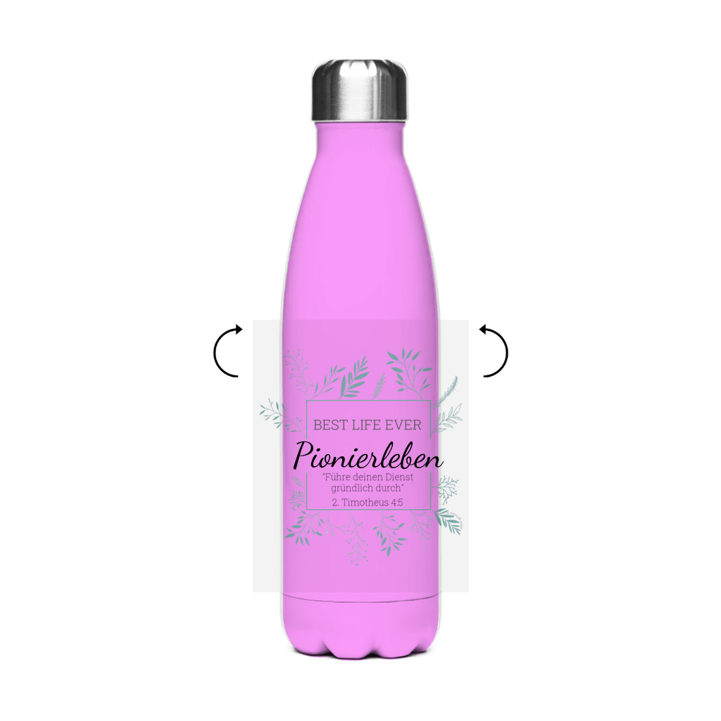 Pionierleben - Best Life Ever - JW Edelstahl-Thermoflasche - Personalisierbar