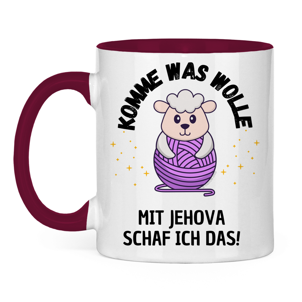Komme was wolle - JW Tasse Geschenk - 12 Farben