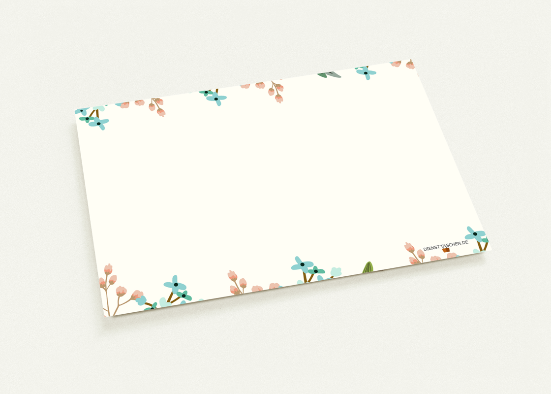Postkarte zur Taufe - Alles Liebe zur Taufe (Blumen)