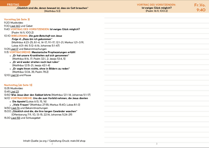 Notizbuch - Regionaler Kongress 2026 - Ewiges Glück