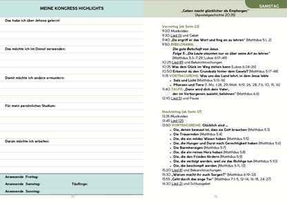 Notizbuch - Regionaler Kongress 2026 - Ewiges Glück