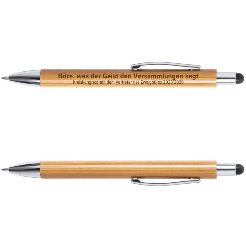 Holz Kugelschreiber mit Touch - Kreiskongress - personalisierbar