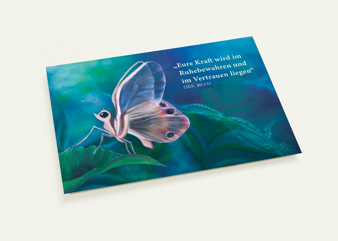 Postkarte - Jahrestext 2021 - Schmetterling