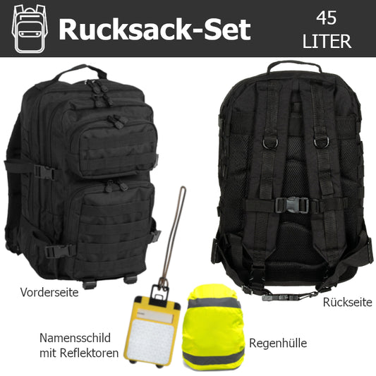 Fluchtrucksack KOMPLETT-45 (Notfallrucksack für 1 Person)
