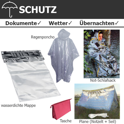 Fluchtrucksack KOMPLETT-45 ein Notfallrucksack für 1-Person