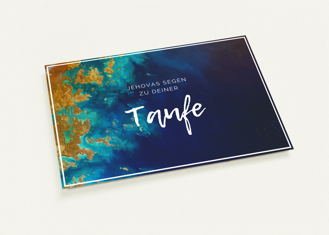 Postkarte zur Taufe - Jehovas Segen