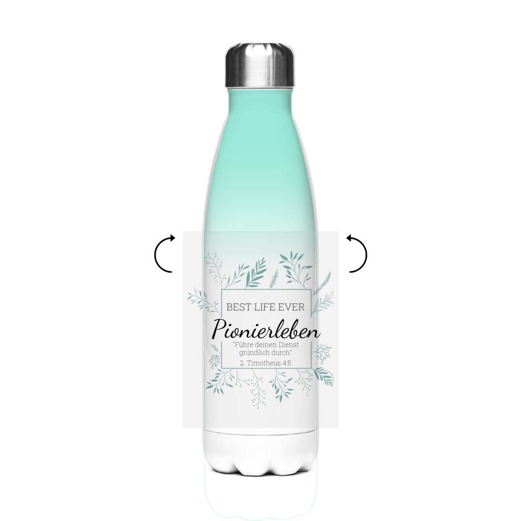 Pionierleben - Best Life Ever - JW Edelstahl-Thermoflasche - Personalisierbar