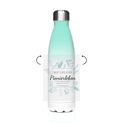 Pionierleben - Best Life Ever - JW Edelstahl-Thermoflasche - Personalisierbar