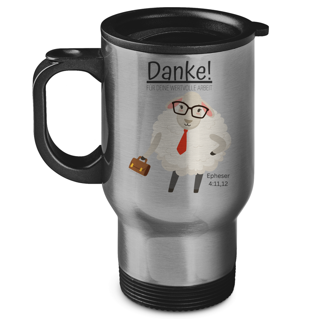 Danke für deine wertvolle Arbeit - JW Edelstahl-Thermobecher - 2 Farben