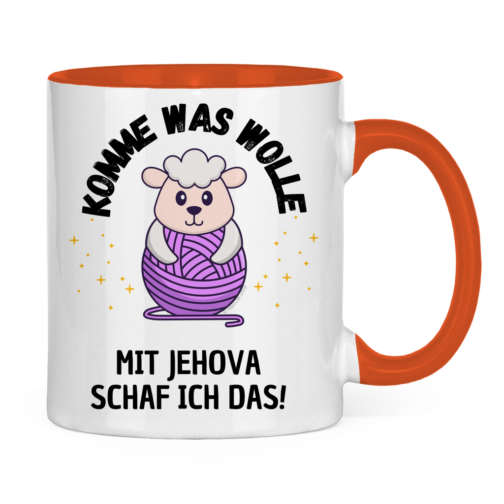 Komme was wolle - JW Tasse Geschenk - 12 Farben